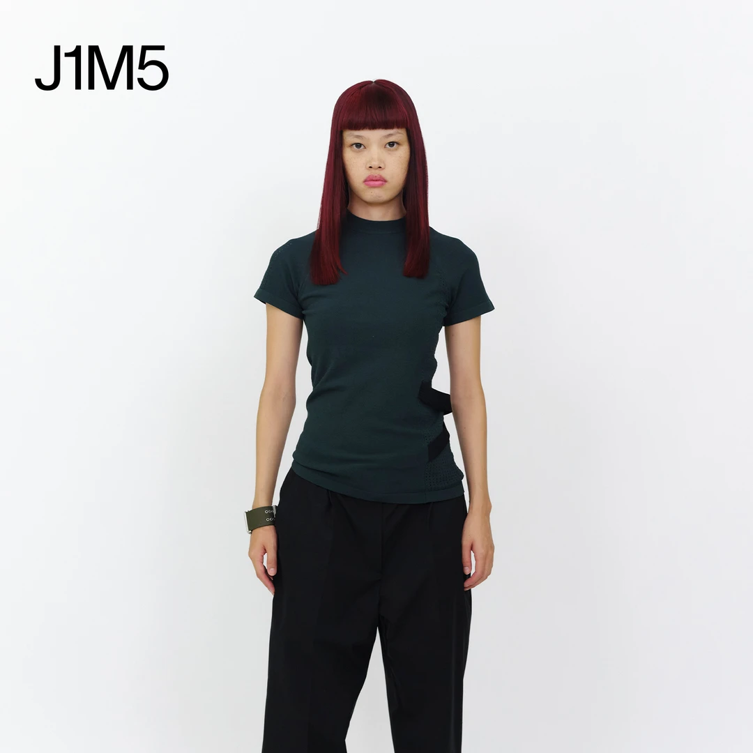 J1M5买手店 HYEIN SEO 春夏 侧系带针织短T恤 设计师品牌时尚夏