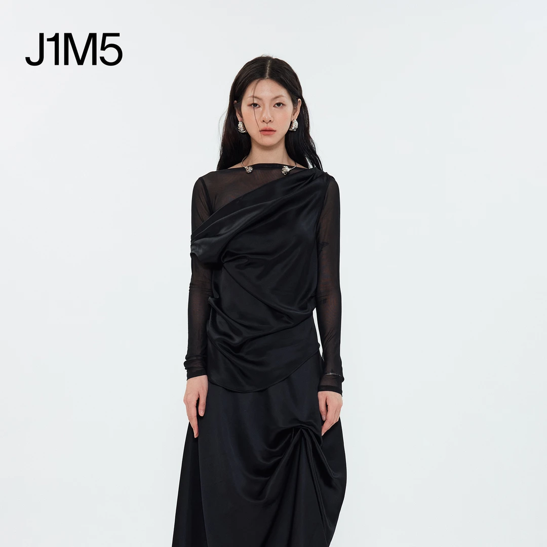 J1M5买手店 Layers 24秋冬 假两件斜肩上衣 设计师品牌