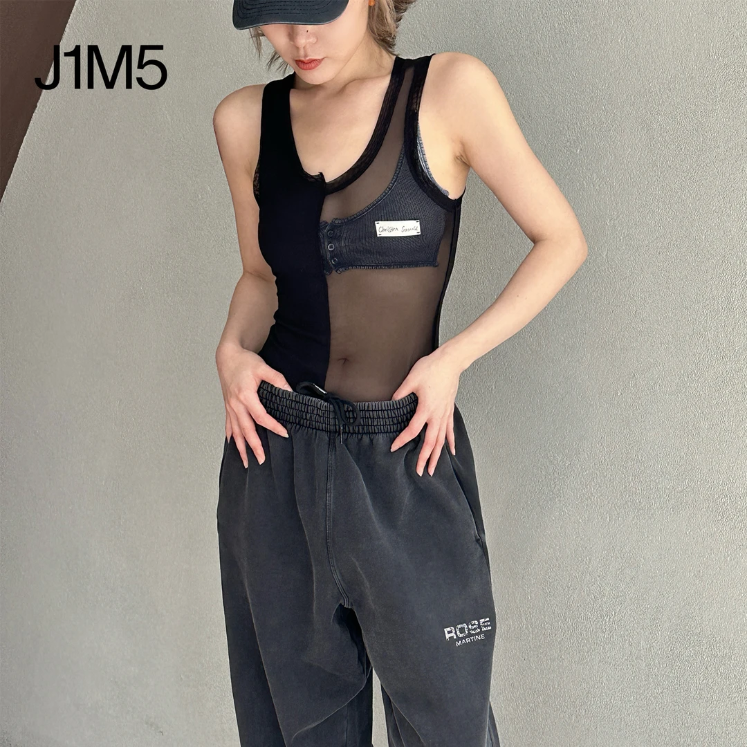 J1M5买手店 CHRISTINA SEEWALD 半透明拼接背心 设计师品牌