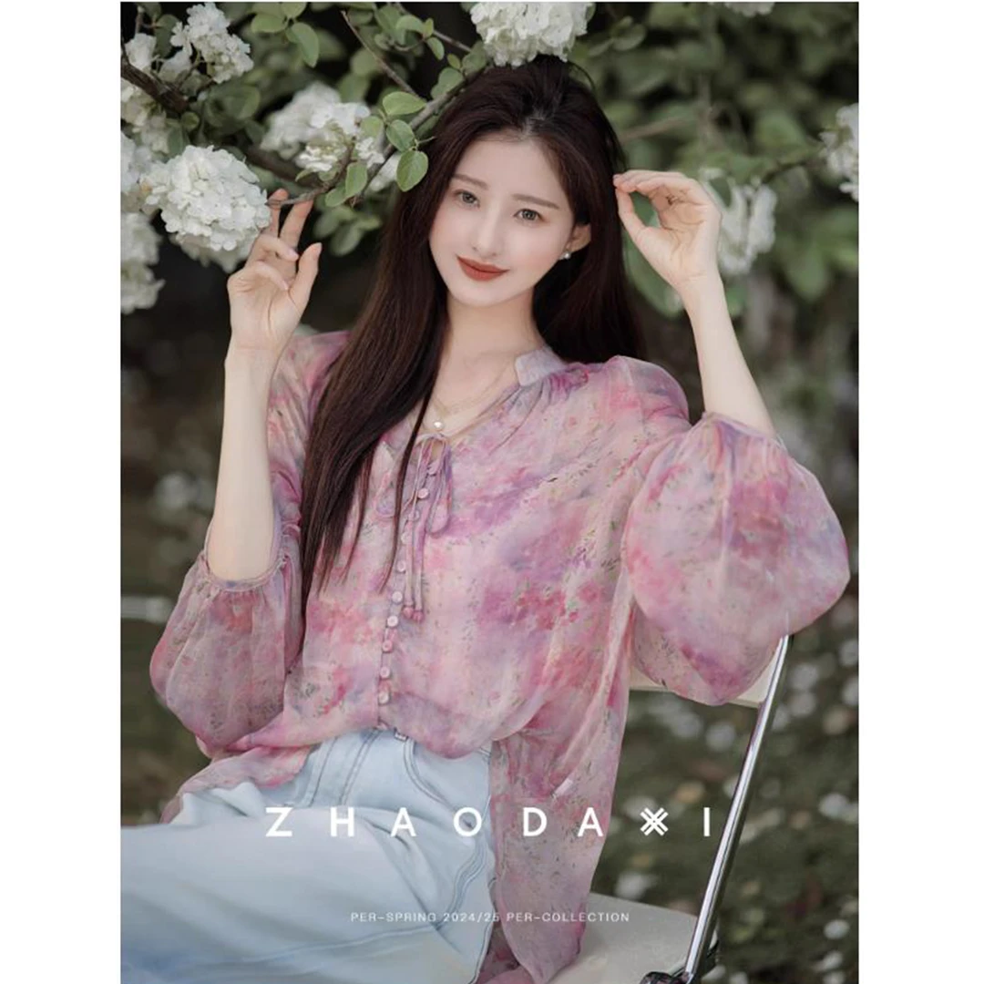 【赵大喜】现货!花与爱丽丝系列-小衫 | 100.人丝顺纡绉 上衣