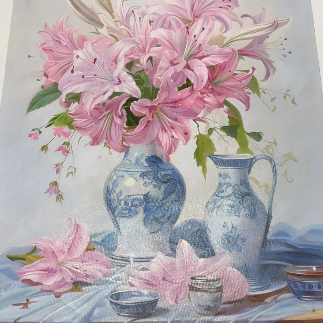 书法油画的搭配在我的脑海里