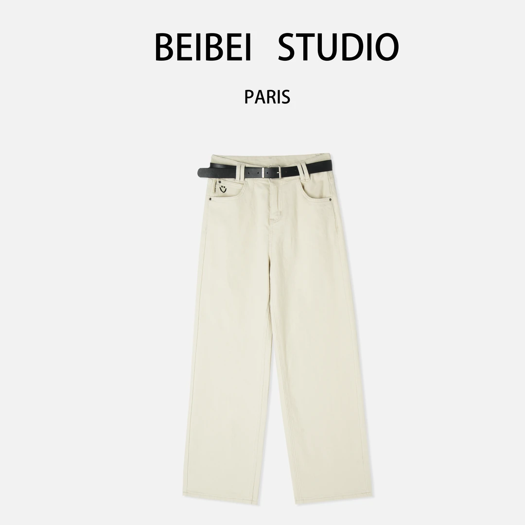 【贝贝专属】（微笑牛仔裤）2024潮流设计款休闲时尚气质牛仔裤