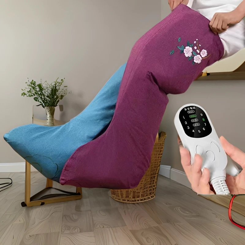 电加热艾绒长筒靴艾灸靴护膝暖脚热敷家用膝盖关节护腿护膝按摩仪