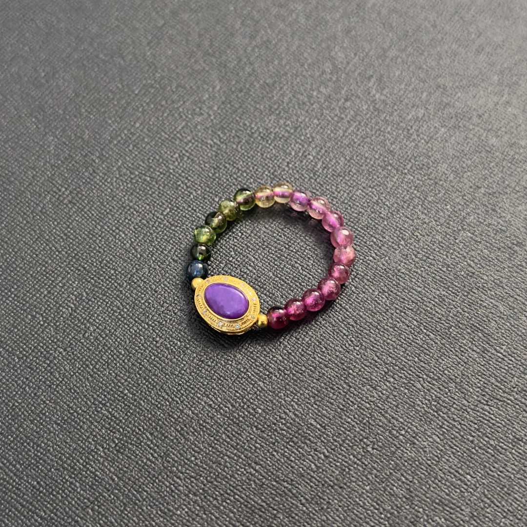 世间臻宝-碧玺DIY戒指/多样性发/3MM+-/B429