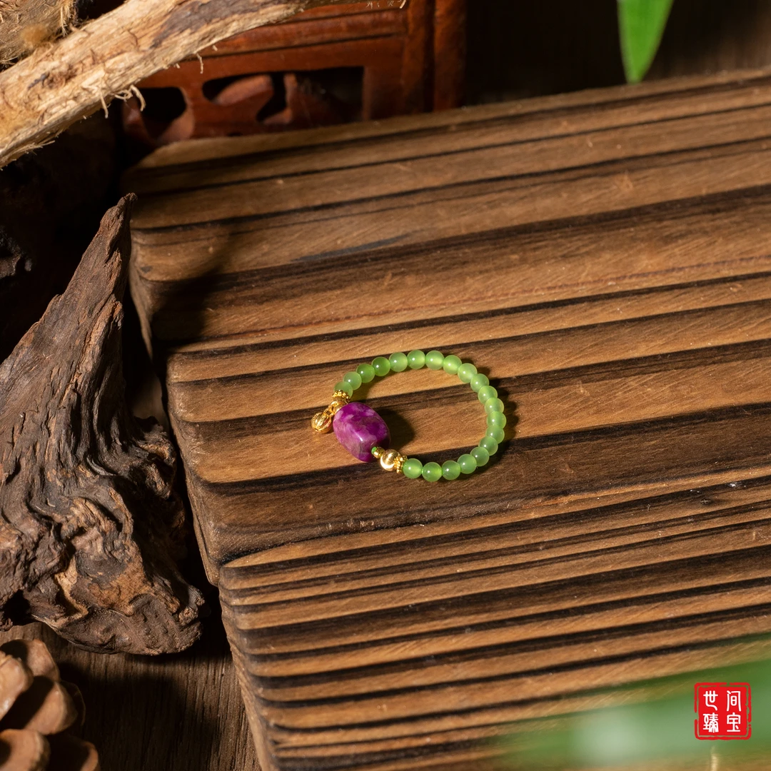 世间臻宝-18K金高阶樱桃红舒俱来戒指/2mm+/多样性发/P2444/均50/