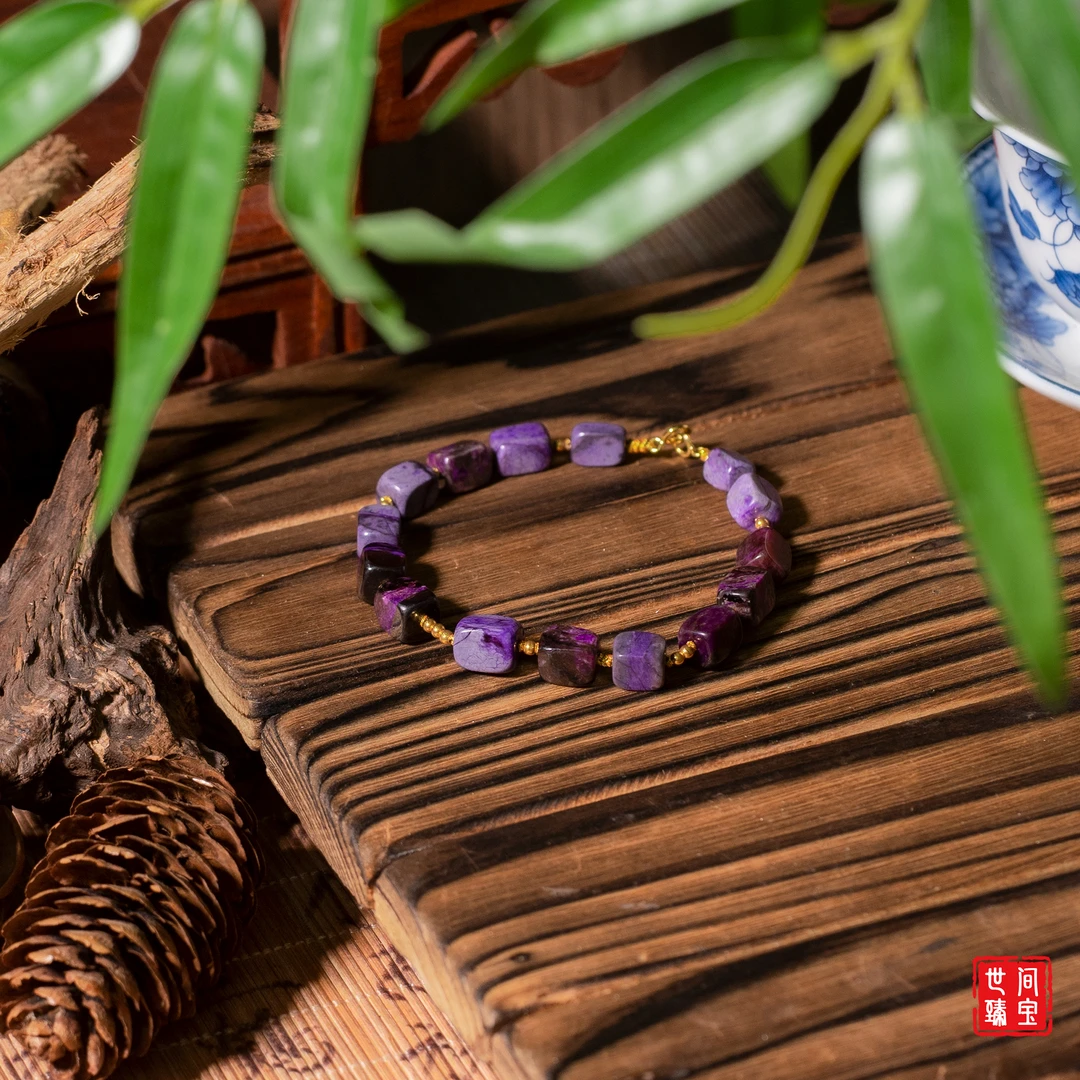 晴空丨18K金老料爆色魔方舒俱来手链/多样性发/P1442/0