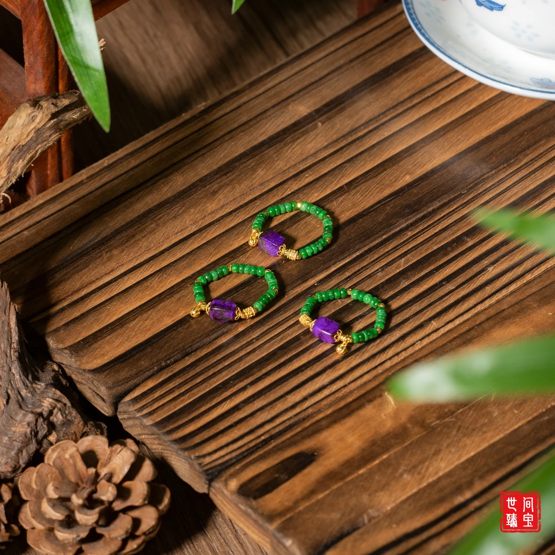 清瑜丨18K金红丝绒舒俱来戒指/多样性发/发一个/P2498