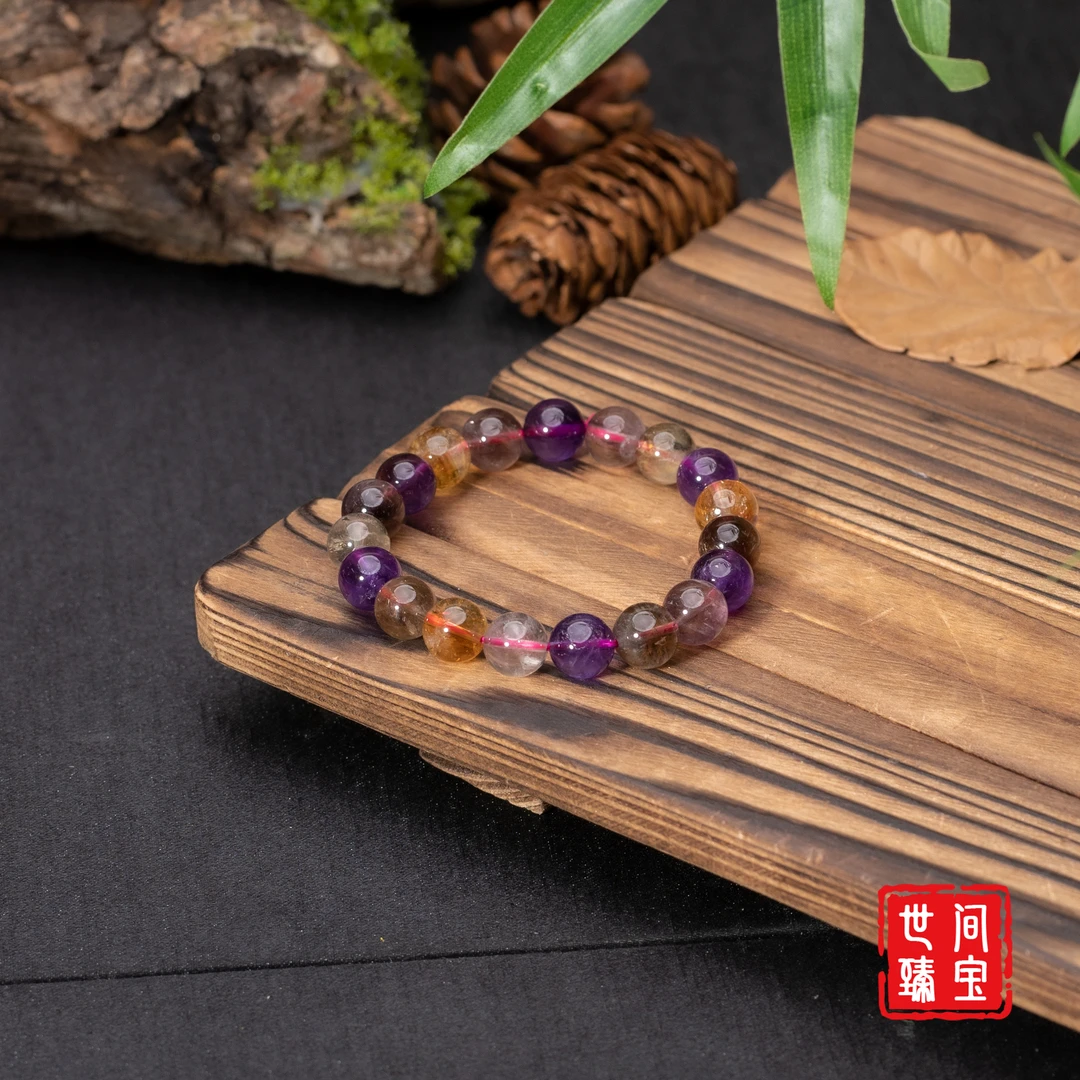 彩极光圆珠手串/多样性发/B1415