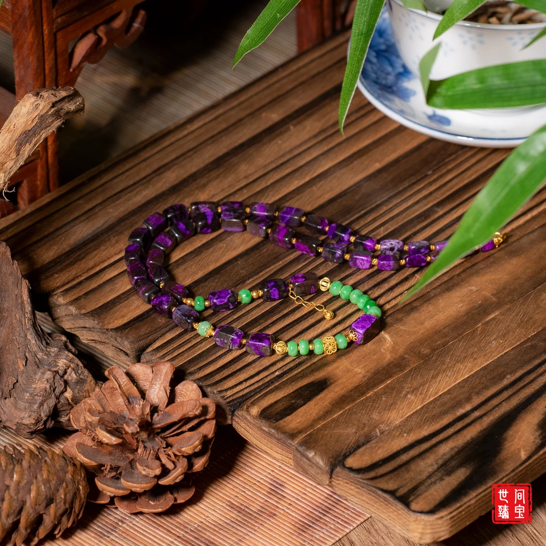 世间臻宝-微尘丨18K金火焰纹红丝绒项链/45cm/多样性发/P1655/20+