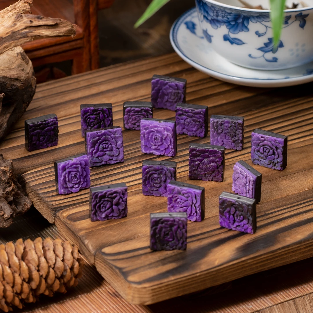 世间臻宝-舒俱来牡丹花雕刻配件/多样性发/发一个/P1292/