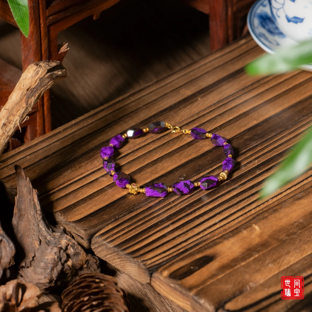 星奈丨18K金红丝绒舒俱来切面手链/多样性发/P2750/0