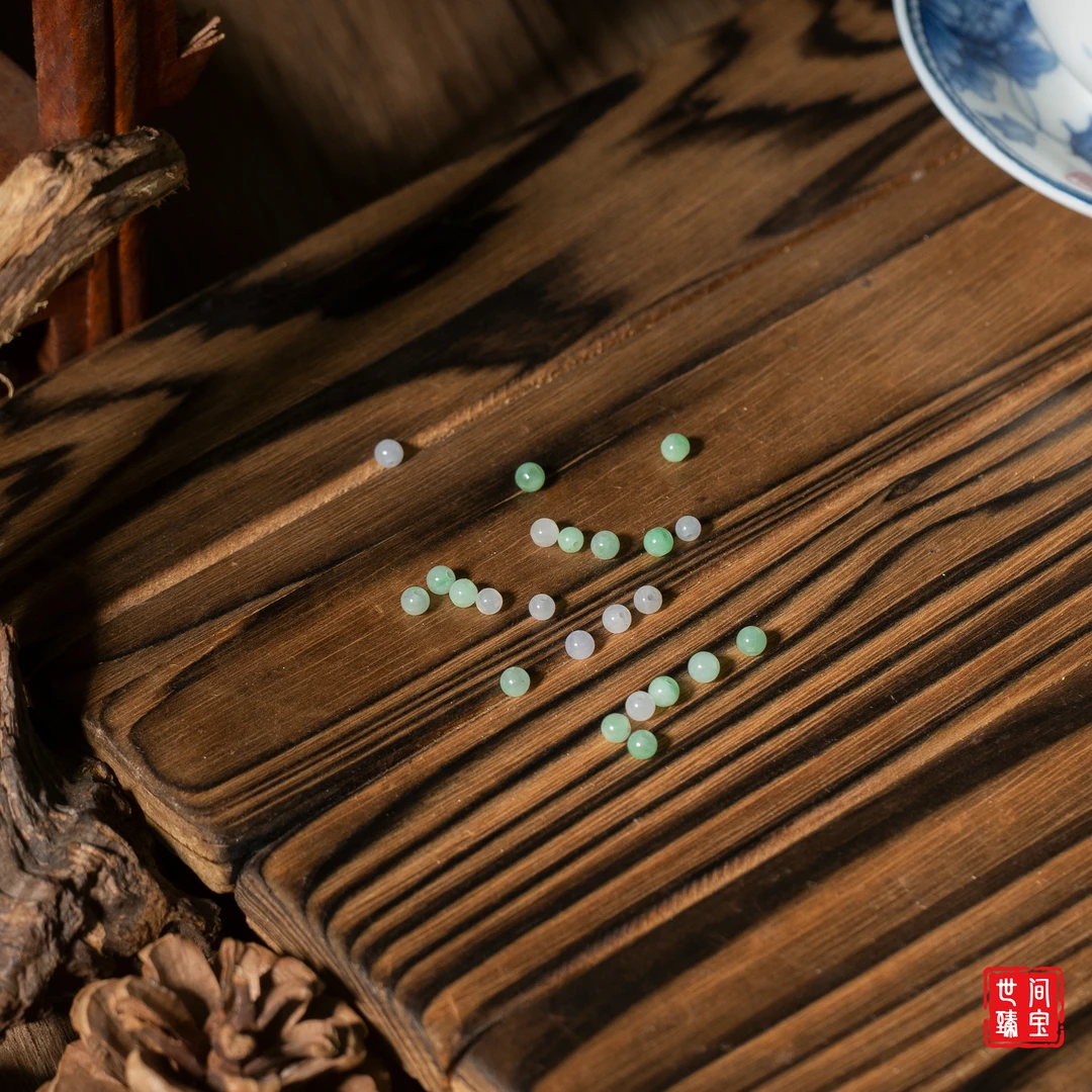 翡翠小米珠配件/3mm+/10个装/多样性发/P2616/J