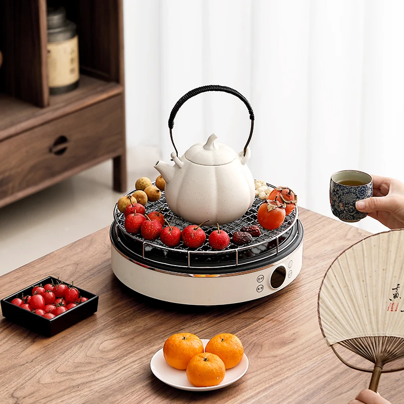 煌山冬天围炉煮茶套装家用室内陶瓷防烫提梁壶电陶炉会客泡茶装备