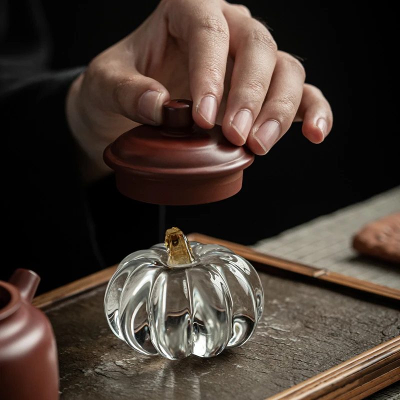水晶玻璃盖置家用功夫茶壶盖子配盖托茶道配件茶桌必备摆件