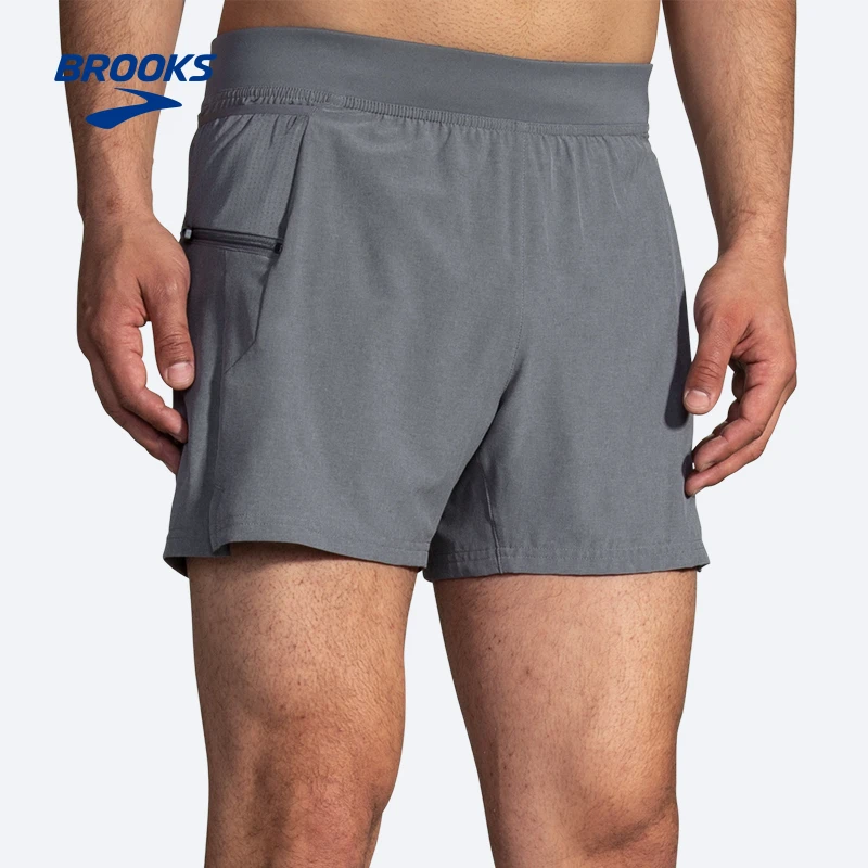 BROOKS布鲁克斯男子跑步短裤舒适透气运动裤弹性健身薄款吸湿排汗