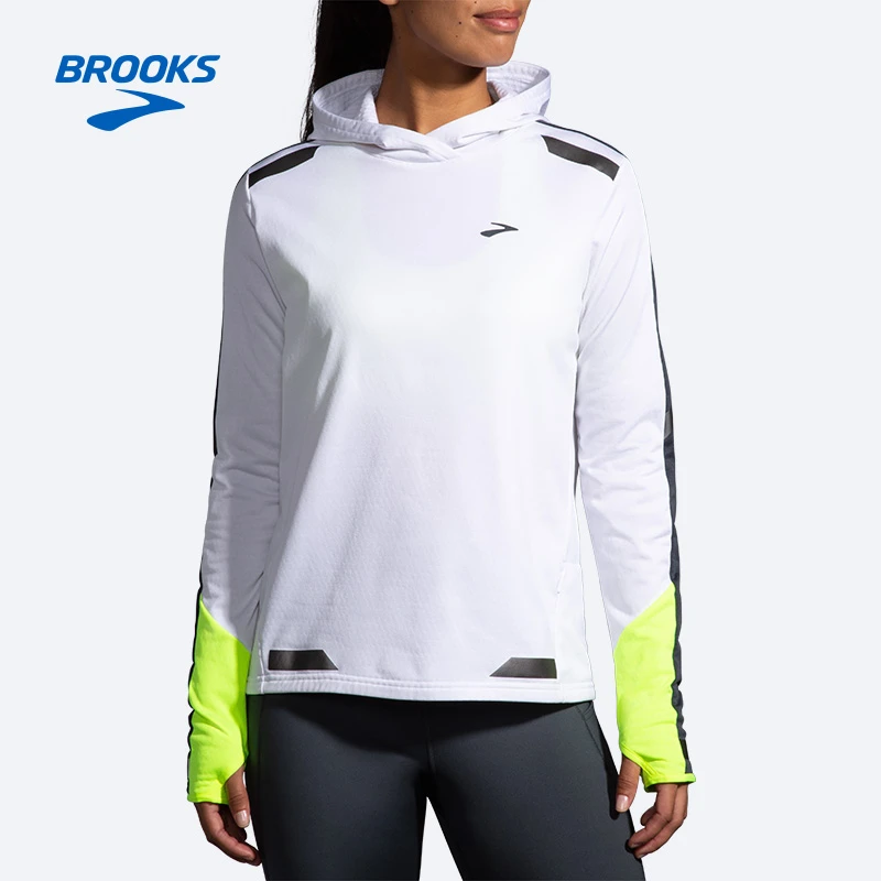 BROOKS布鲁克斯跑步服女子透气运动服收纳衣服反光长袖户外运动
