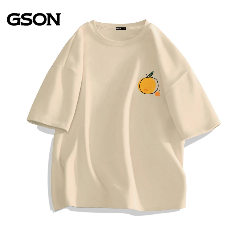 GSON纯棉短袖t恤男女同款潮流百搭休闲小众上衣2024新款痞帅男装