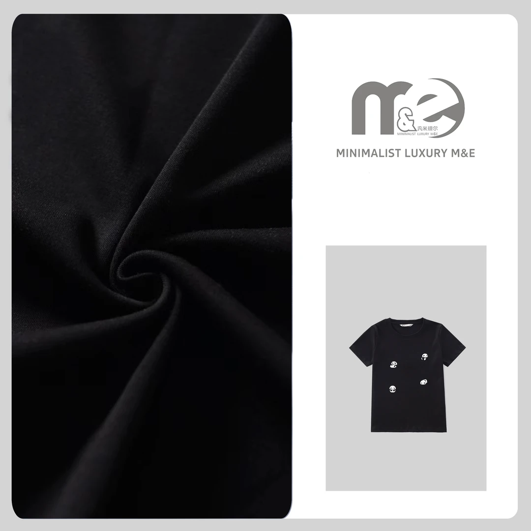 M&E【像素熊猫】男女同款！匹马棉短袖设计师款Y6548