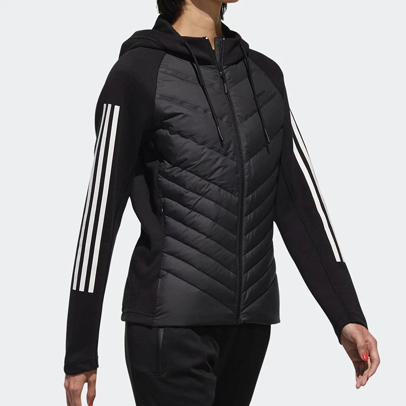 (WZ)Adidas/阿迪达斯女子新款连帽轻薄运动休闲羽绒服外套 DM4349