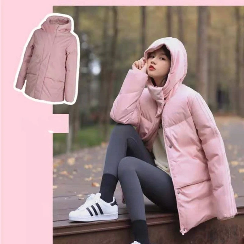 (WZ)Adidas/阿迪达斯女子新款时尚运动休闲保暖连帽羽绒服GJ8799