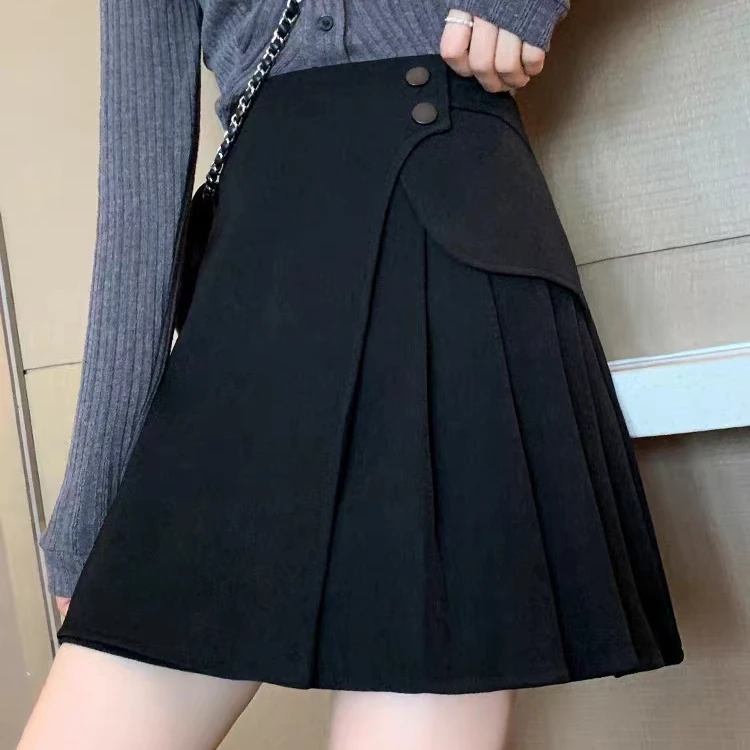 大码女装2025新款胖MM高腰显瘦半身裙百搭遮肚显瘦不规则A字短裙