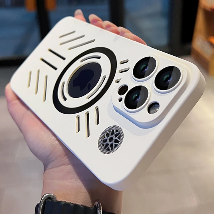 苹果15ProMax新款露标磁吸iPhone14自带镜头膜13透气散热12保护套