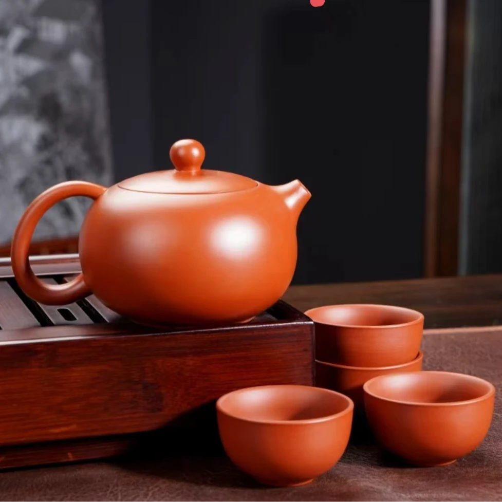 紫砂朱泥大红袍西施（一壶四杯）（不带礼盒)