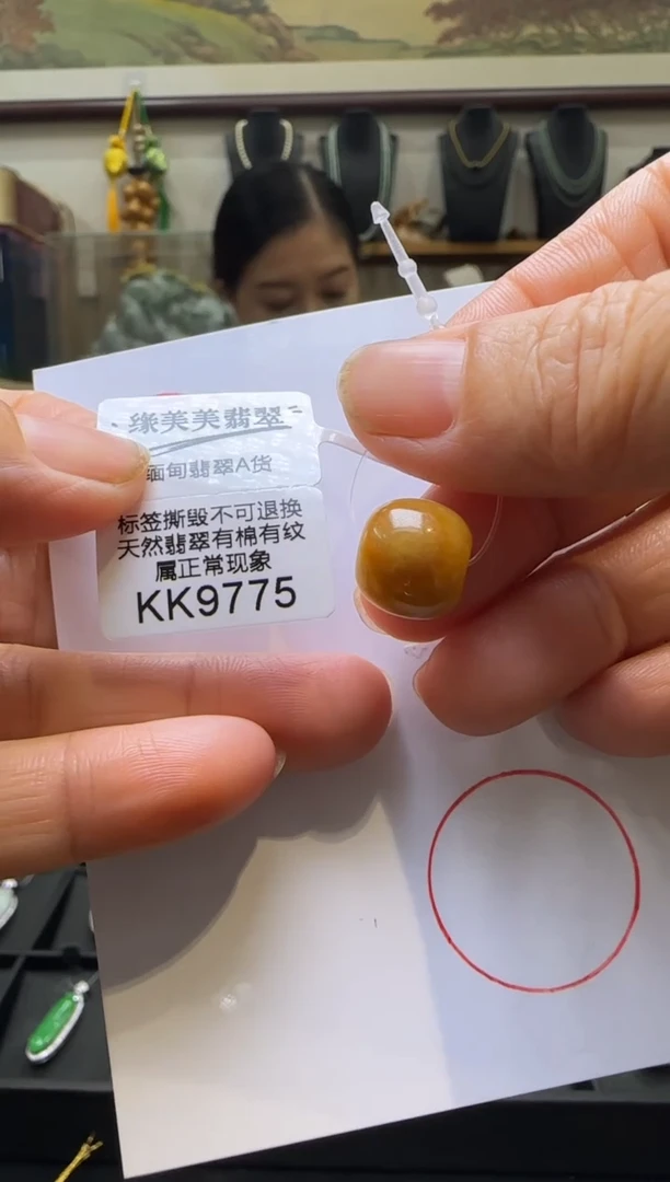 【闪购商品】翡翠颈饰未镶嵌KK9775 有纹福利不退换