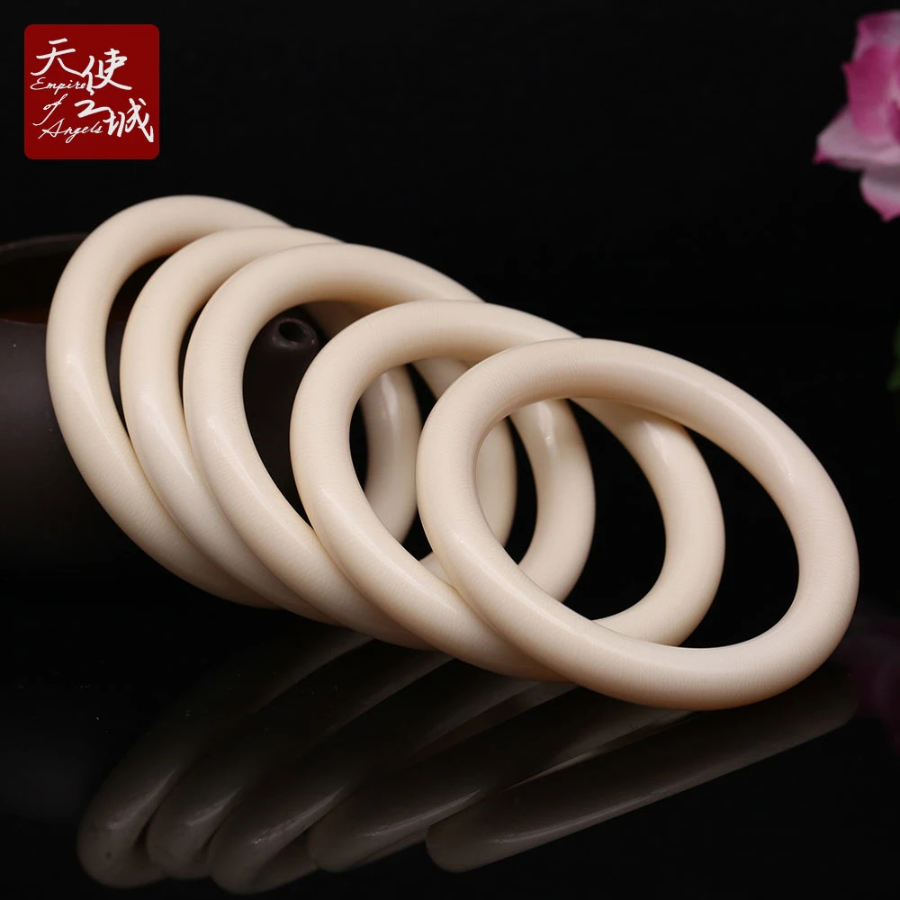 天然猛犸象牙手环手镯精选满纹冰料文玩把件叮当镯