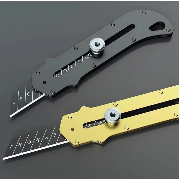 不锈钢美工刀裁纸刀高碳钢超厚墙纸刀进口全钢新款加强快递工