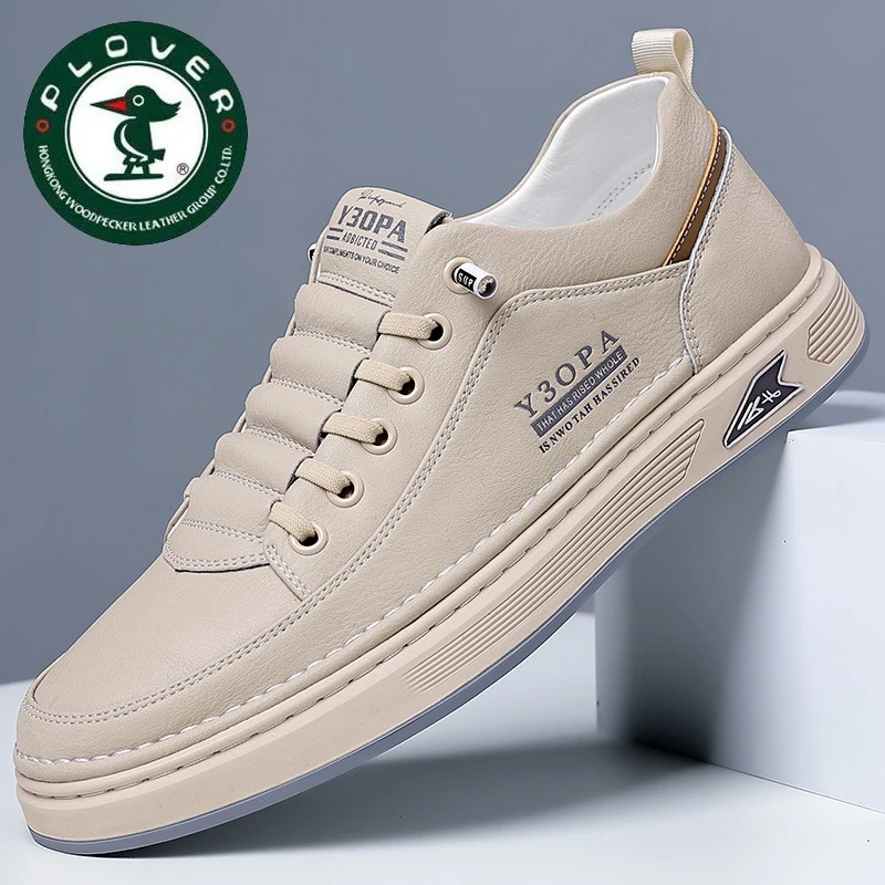 PLOVER冬季男士休闲鞋百搭透气小白鞋软底时尚潮流男鞋舒适男潮鞋