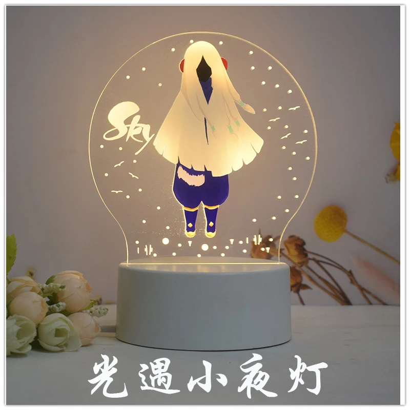sky光遇白鸟平菇卡卡龙骨樱花巫师狮子雨妈周边立牌发光小夜灯