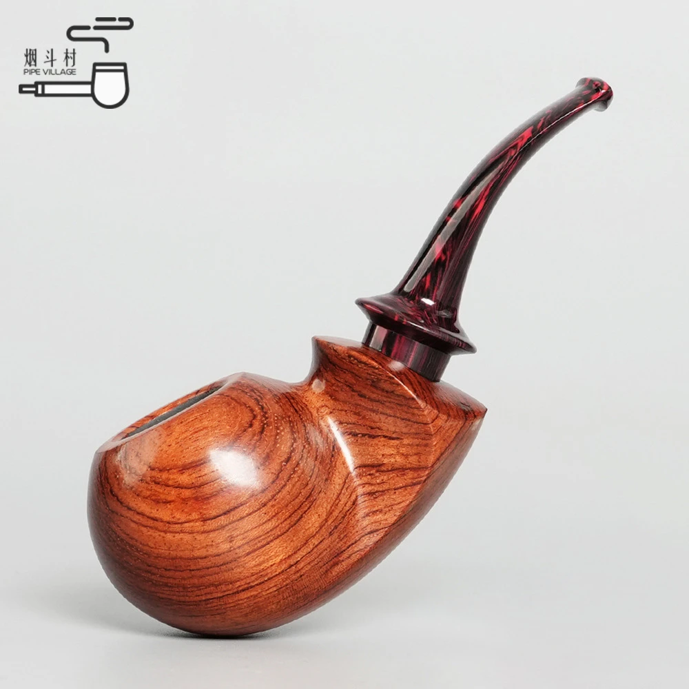 OLD FOX/老狐狸手工花木梨木烟斗坎伯兰烟嘴大气室空腔斗实木烟斗