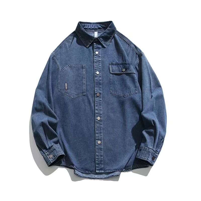 【阿牛欧品】 6688重工贴布水洗提花牛仔短袖外套夏季男士港风