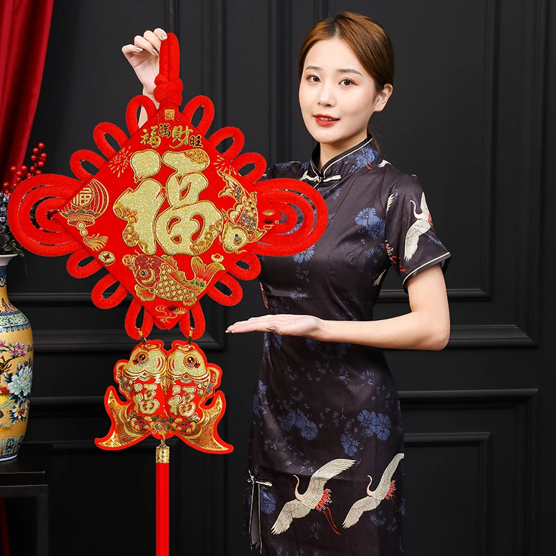 中国结新款福字龙年挂件客厅新年高档墙壁进门玄关装饰入户门乔迁