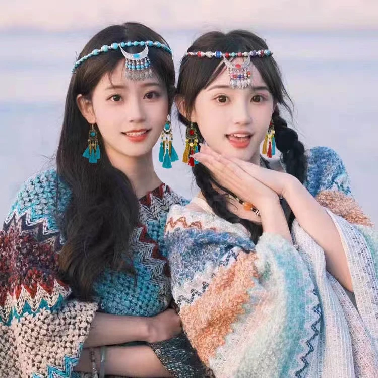 （主播同款头饰）名族风披肩头饰搭配