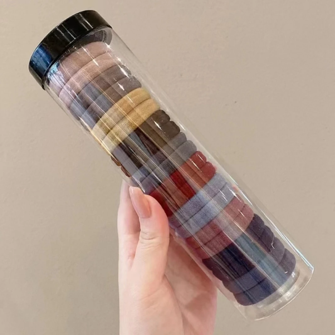 头绳宽边高弹力发圈耐用发绳 百搭甜美发圈 到手2桶一桶20个