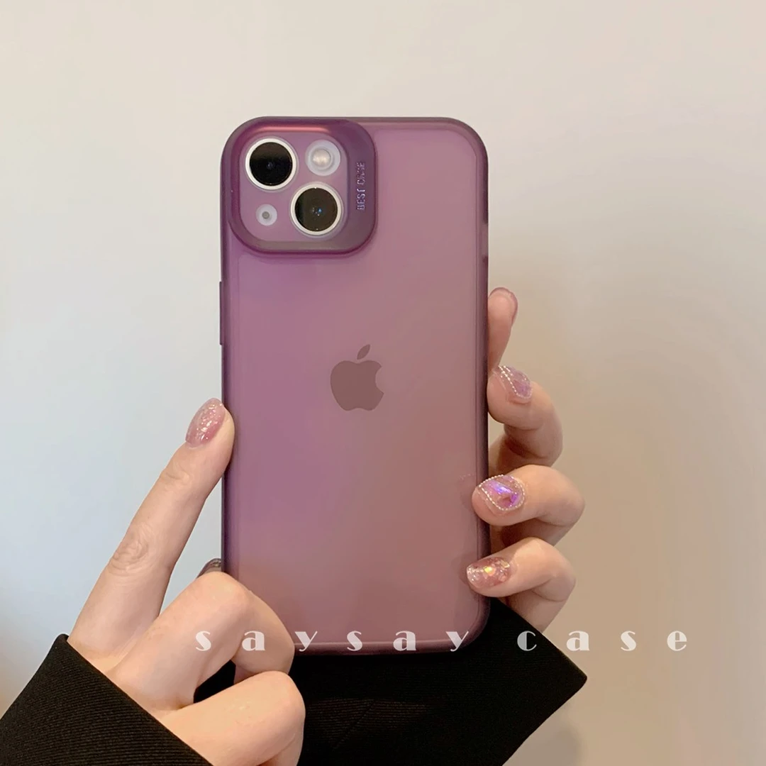 纯色简约透感魅眼13pro苹果手机壳iphone14promax软12pm14pro硅胶