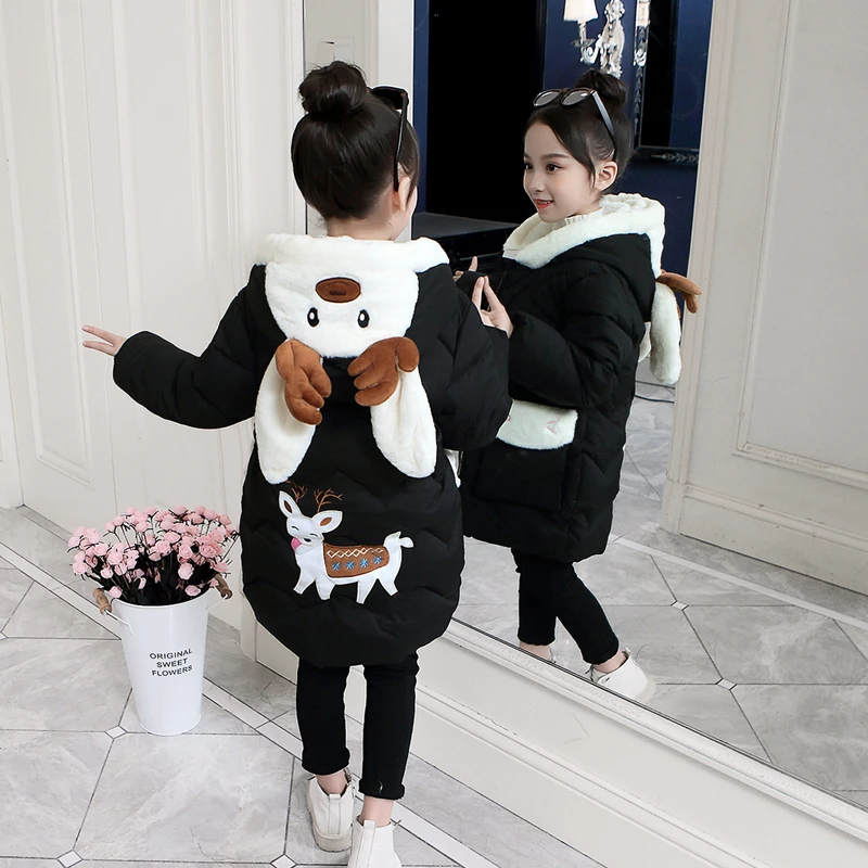 女童棉衣2024新款洋气冬装儿童外套冬季小女孩棉服童装中长款棉袄