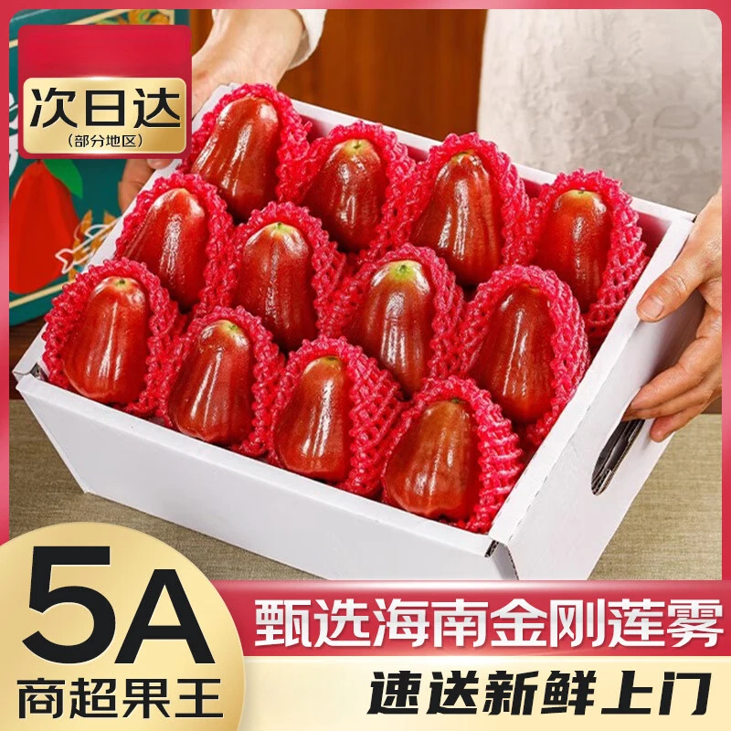 5斤海南金刚莲雾新鲜黑珍珠当季孕妇水果3斤2斤整箱多地大果顺丰