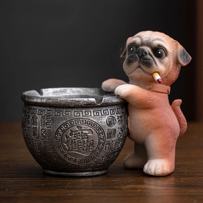 爆款百福缸烟灰缸防飞灰防烟味卧室办公室高级创意个性灰缸黑科技