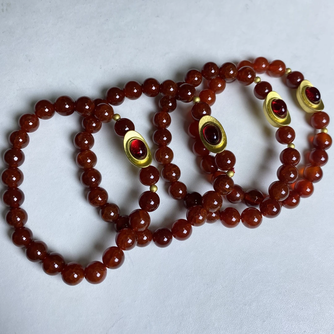 天然玛瑙元宝手串A352—多样性发一件