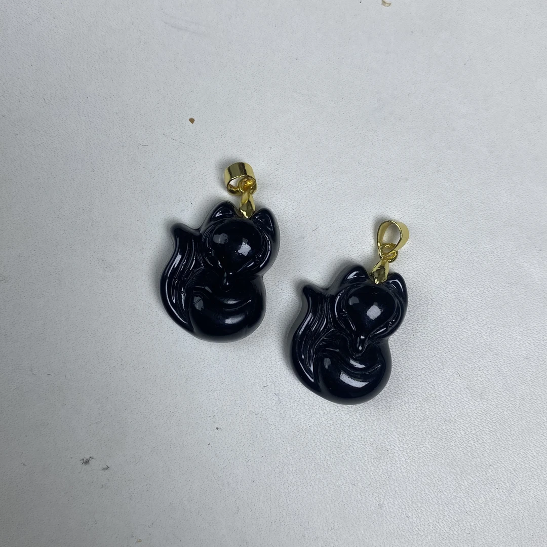 黑曜石特色狐狸吊坠A355—多样性发一件