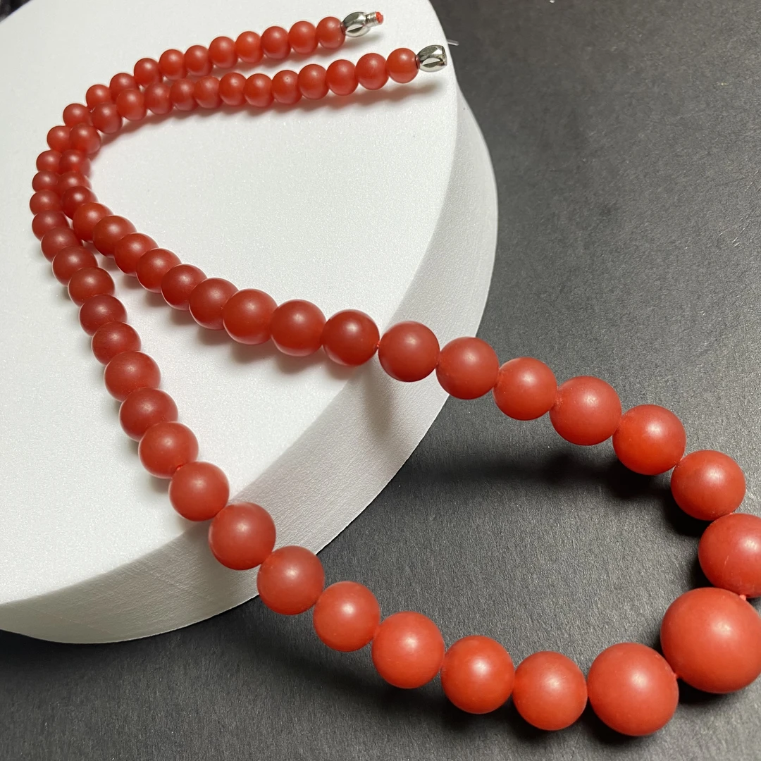 清仓天然磨砂款红玛瑙塔链项链A384—多样性发一件