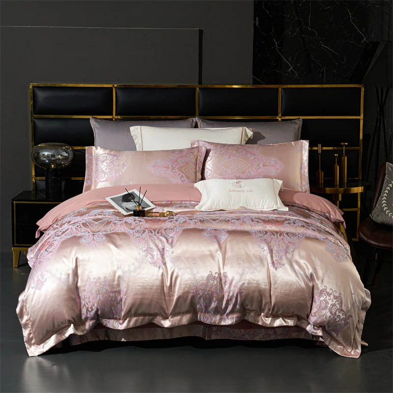 巴塞罗那-轻奢提花床上四件套春夏秋冬不滑床