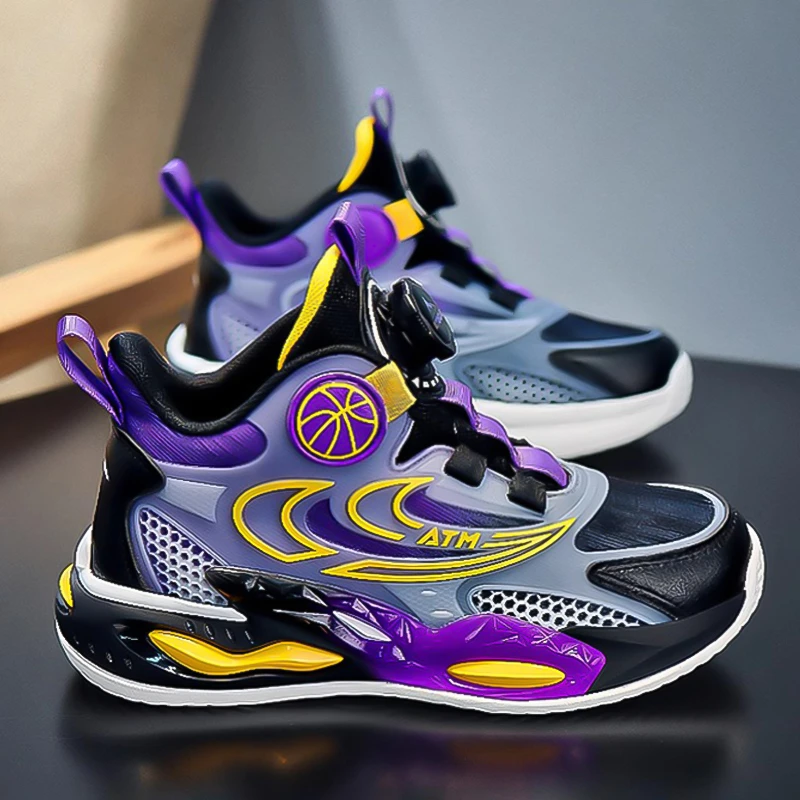 阿童木儿童篮球鞋男童鞋子2025春季网面男孩运动鞋透气防滑跑步鞋