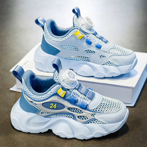 阿童木童鞋男童网鞋夏季2024款儿童单网运动鞋学生男孩篮球训练鞋