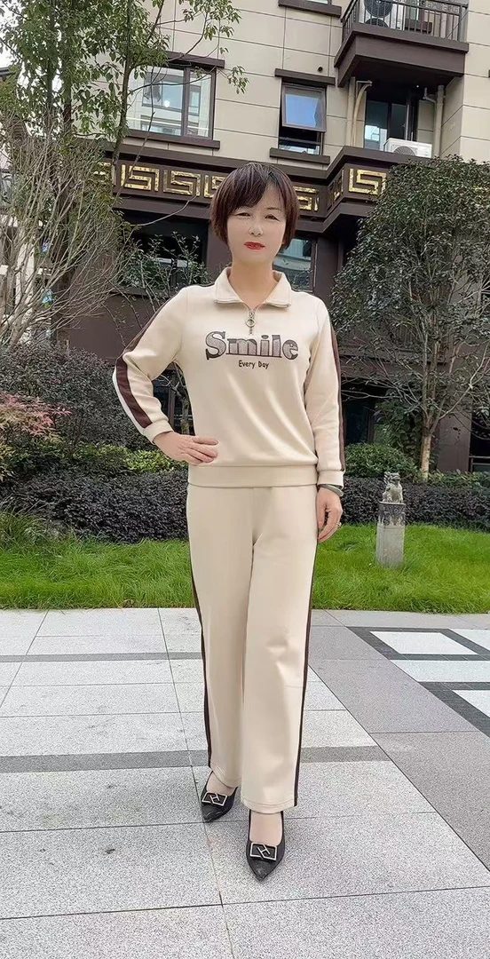 818#时尚显白显瘦气质休闲运动减龄套装早春洋气新款