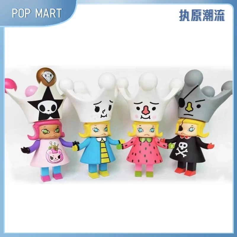 泡泡玛特POPMART/MOLLY初代皇冠公主/豆腐人联名TOFU/潮玩摆件