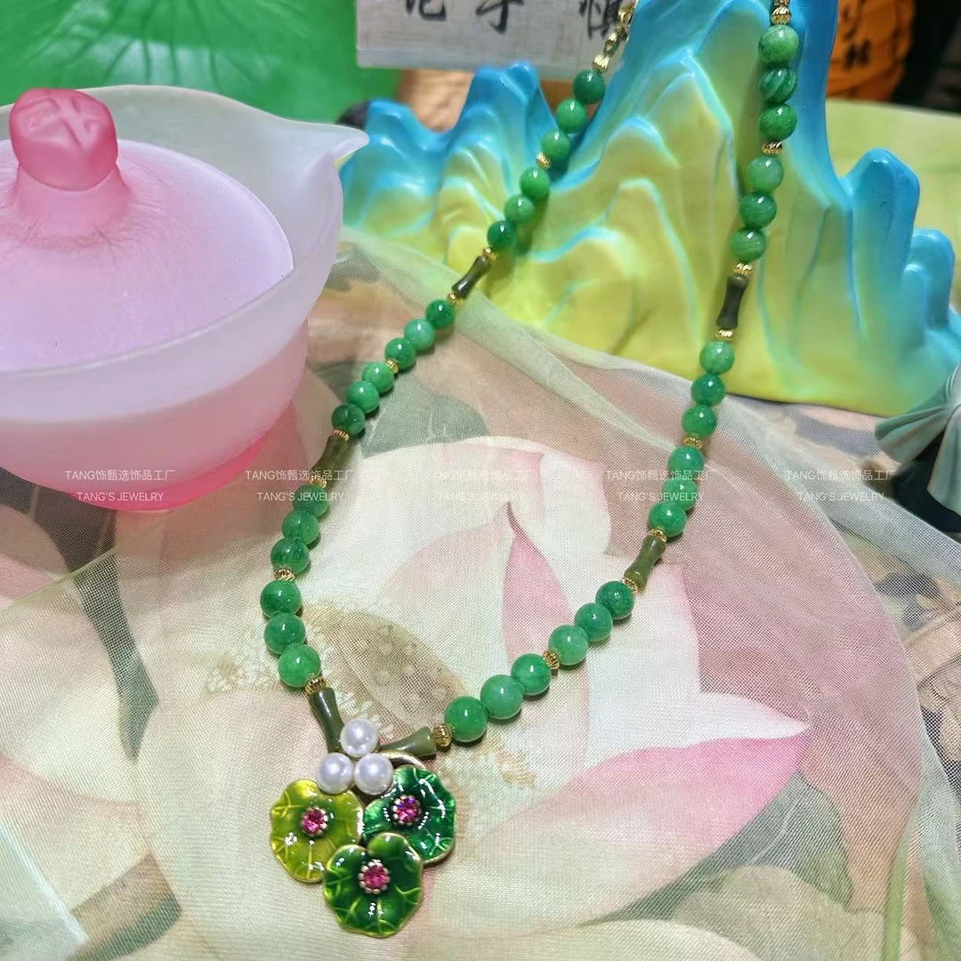 铜项链 新中式国风【泛荷塘】百搭项链